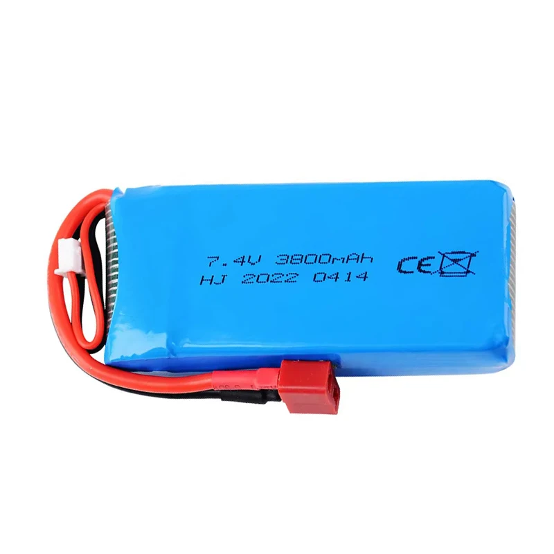 2S 7.4V 3800mAh LiPo Battery + Charger For Wltoys 144010/12428/124019/124018 1/14 1/10 RC Car Battery Spare Parts 7.4V Battery