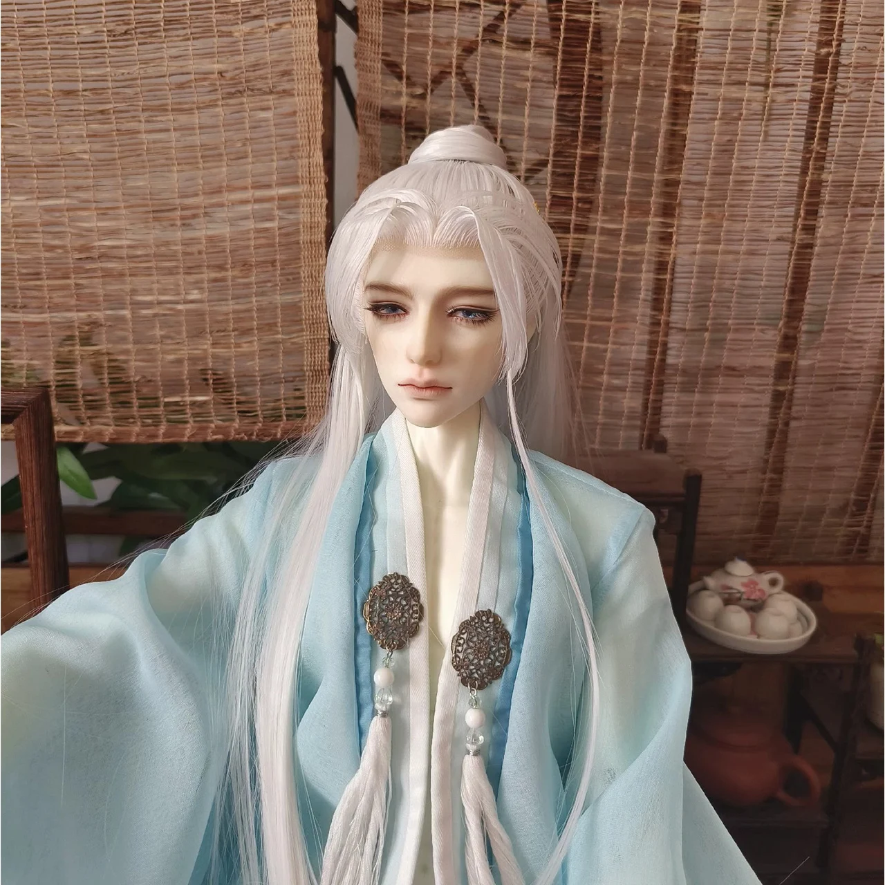 

1/4 1/3 Ancient Costume BJD Doll Wig Hanfu Style Retro Long Hair Samurai Wigs For BJD/SD MSD SD13 SSDF Uncle Accessories C1978