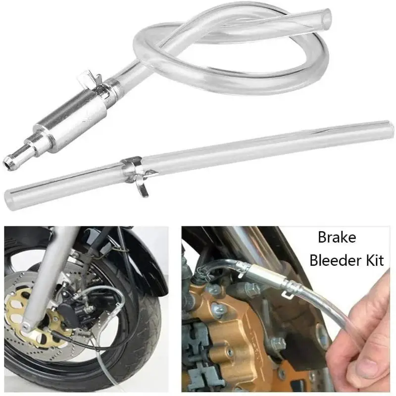 【Motorcycle Brake Bleeder Kit Manual Fluid Extractor Pump One Way Check Valve Hydraulic Brake Clutch Bleeding Tool】