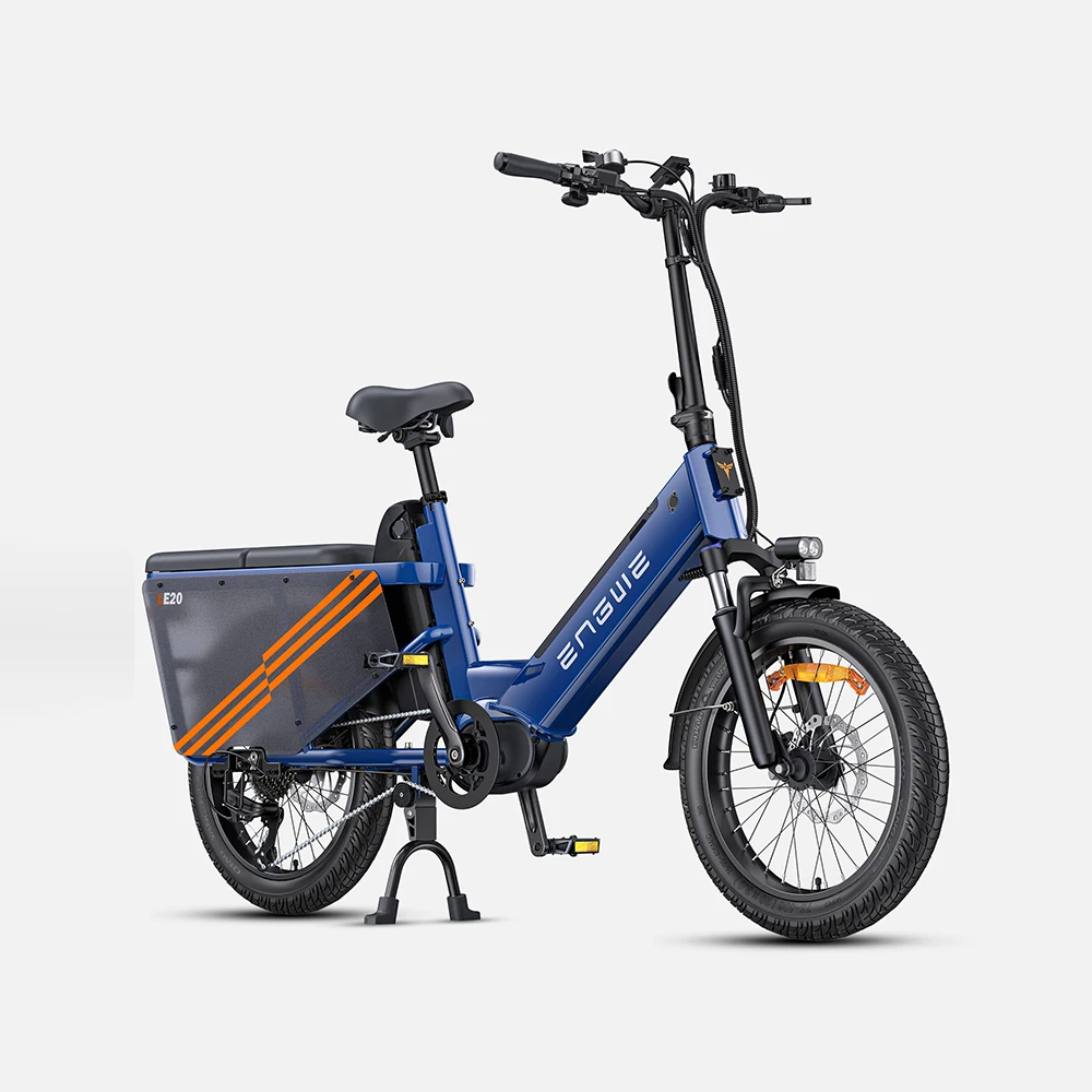 ENGWE LE20 Elektrofahrrad für Erwachsene, 250 W, Mittelantriebsmotor, 48 V, 38,4 Ah, Batterie, Aluminiumlegierung, 20 x 3,0 Zoll, Reifen, Schneefracht, Stadt-Ebike