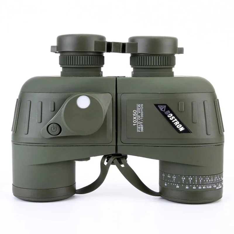 

HD Military Binoculars with Internal Rangefinder and Compass, Marine Hunting, Bird Watching, Waterproof Telescope, 10x50