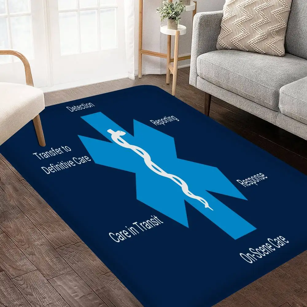 Ems Star Of Life Anime Bathroom Mat Anti-slip Absorb Water Long Strip Cushion Bedroon Mat Welcome Doormat