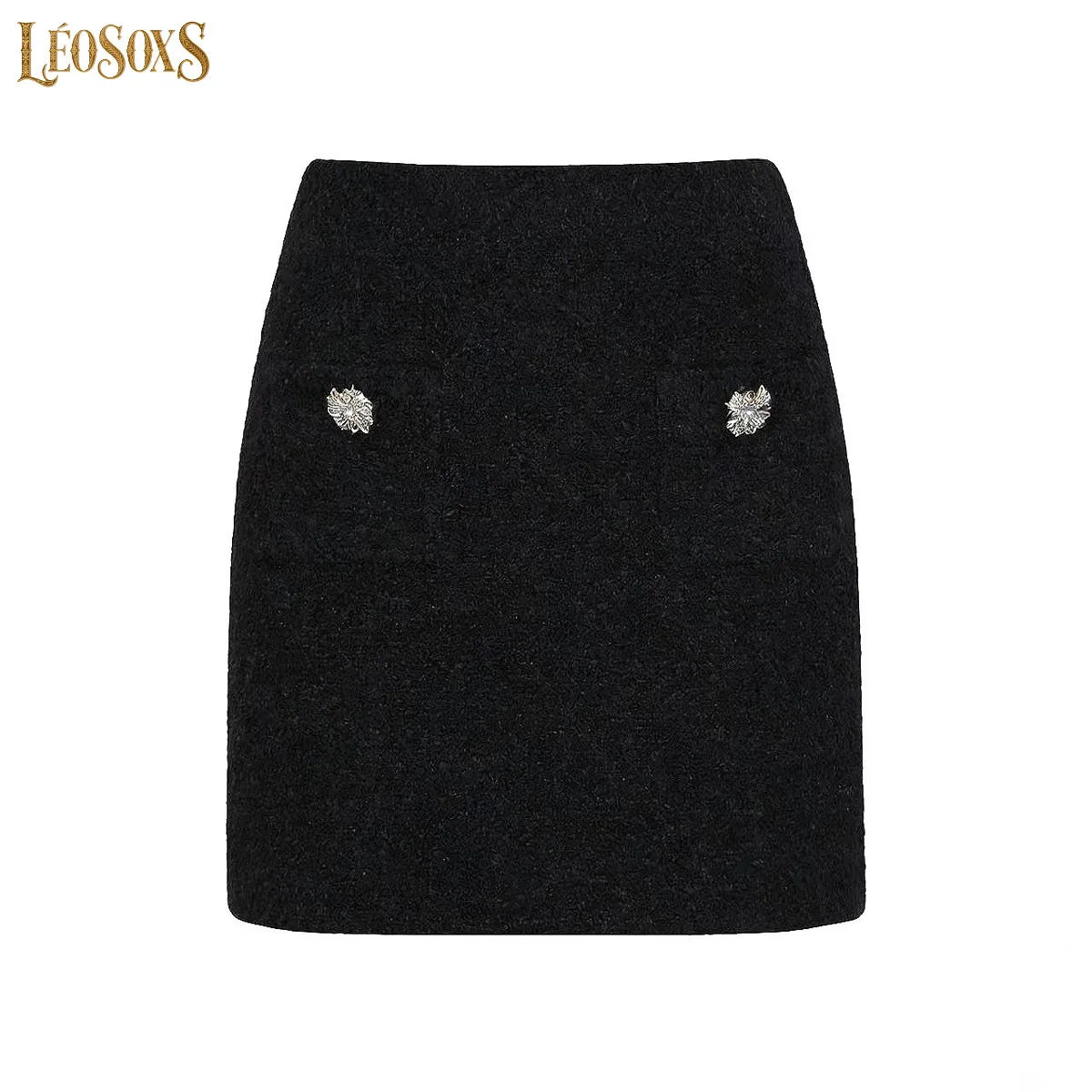 LEOSOXS  New Fashion Women's Commuting Nail Drill Knitted Skirt, Spring Autumn Hip-Hugging A-Line Short Skirt High Quality Botto
