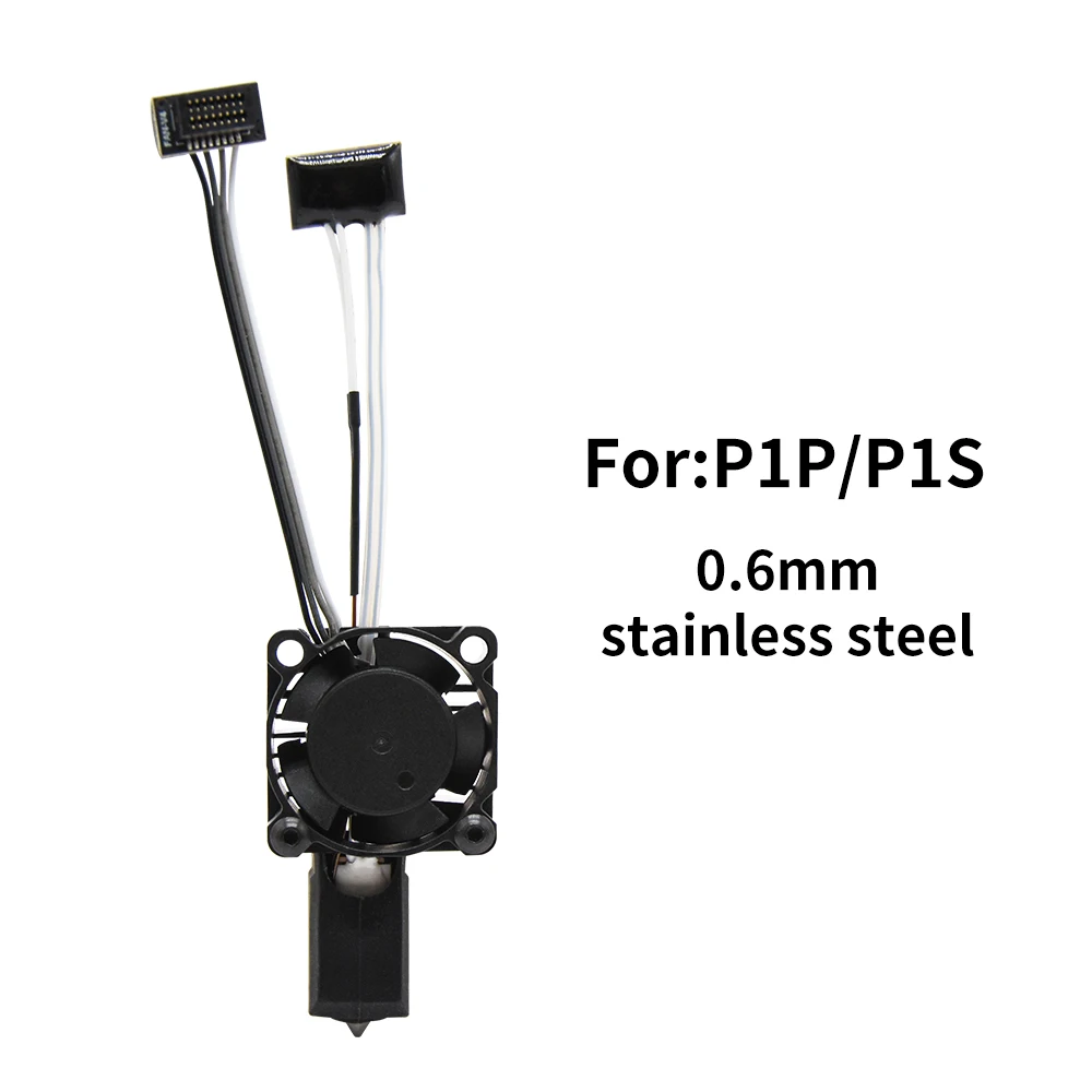 Bamb Lab X1 X1C P1P P1S Hotend met koelventilator, hardstalen nozzles, Bamboo Combo thermistor, complete hotend upgrade, hotend.