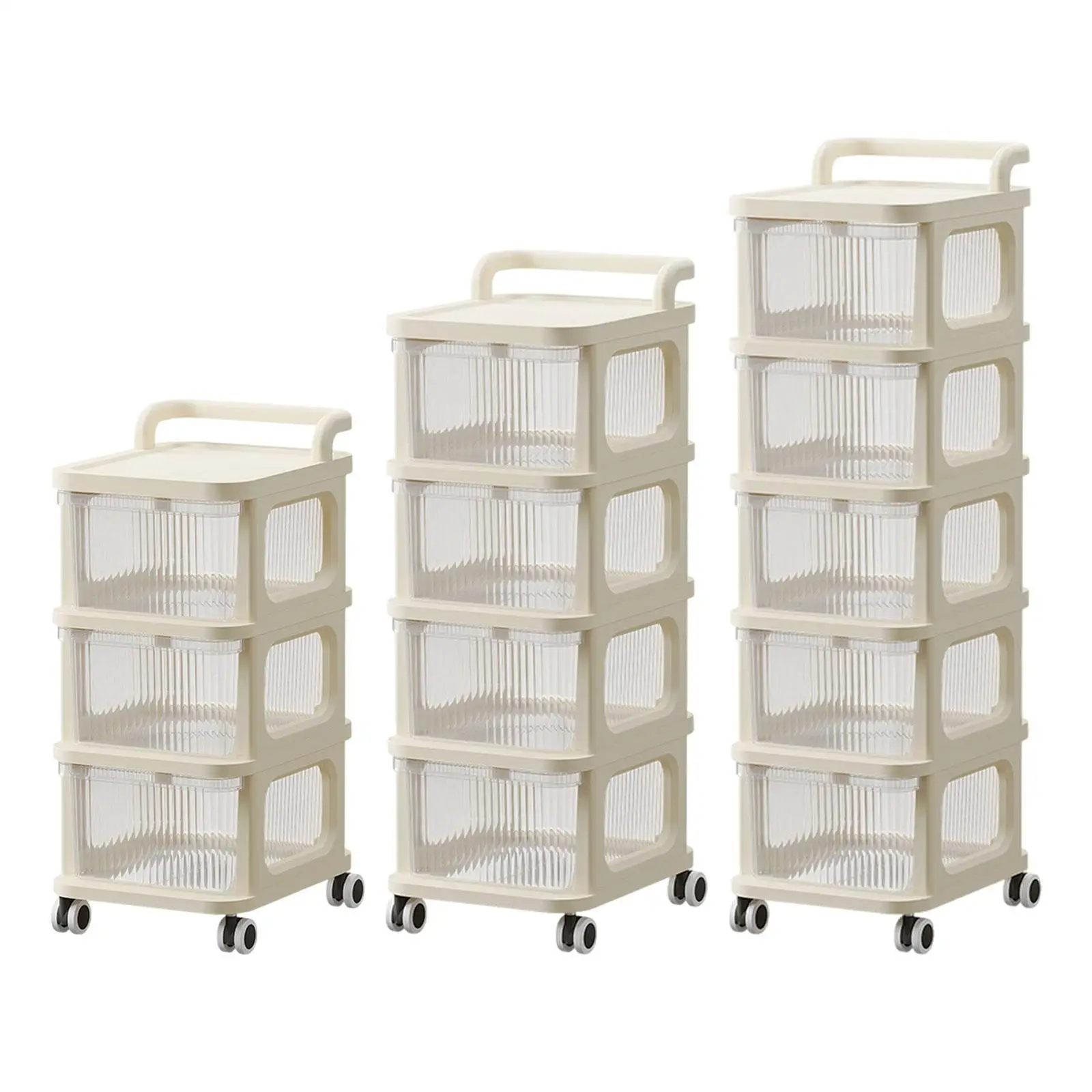 

Rolling Cart Multipurpose Easy Assemble Toiletries Holder Mobile Bookshelf