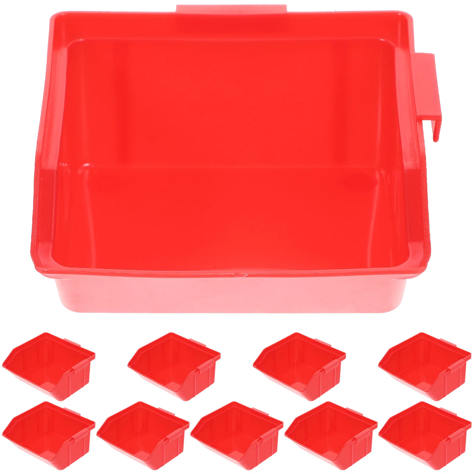 

Creative 10pcs Stackable Storage Box Set Durable Plastic Container for Components Tools Mini Organizer Practical Solution