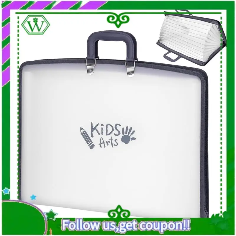 信頼性の高いアートポートフォリオバッグ収納本ポスター収納袋ジッパーとハンドル付きアートポートフォリオフォルダーポスター、ペイント用