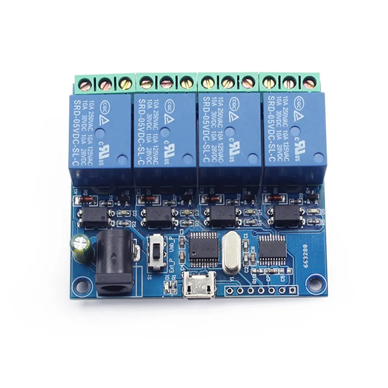 B92B-USB Relay Module 4 Channel LCUS-4 Intelligent Control Relay Smart Switch USB 5V Smart Switch