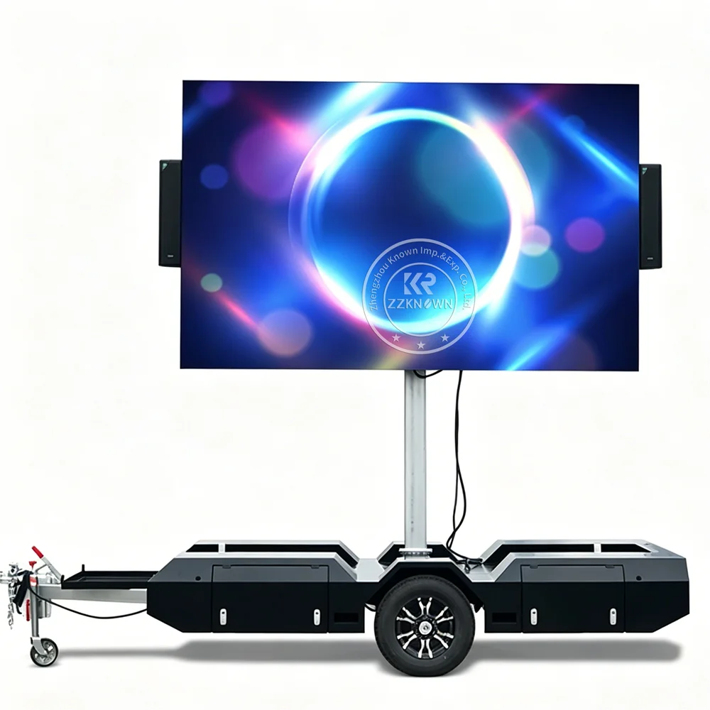 Mobile LED Advertising Trailer Outdoor Digital Billboard Screen Truck Event Marketing Display Trailer With Wireless Control