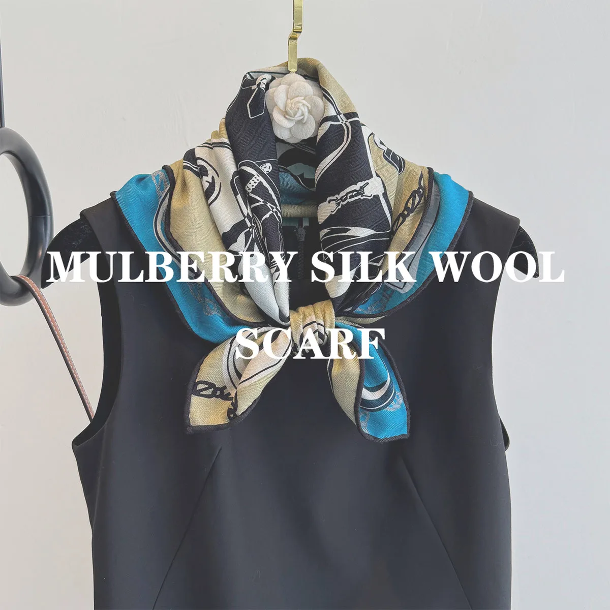 

Квадратный шарф из 100% натуральной шелковой шерсти, роскошная накидка, женская шаль, бандана, повязка на голову, шарфы, повязка для волос, шейный платок, головной платок, пончо