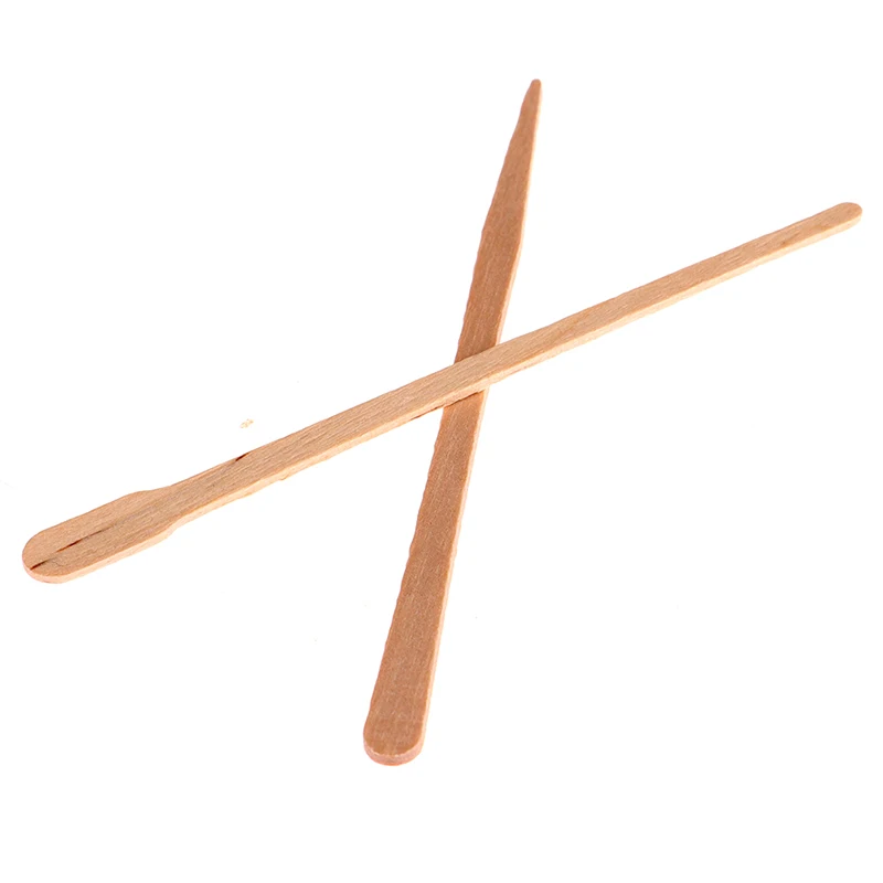 100 Stück Frau Holz Körper Haaren tfernung Sticks Wachs Wachsen Einweg Sticks Schönheit Toiletten artikel Kits Holz Zunge Depressor Spatel