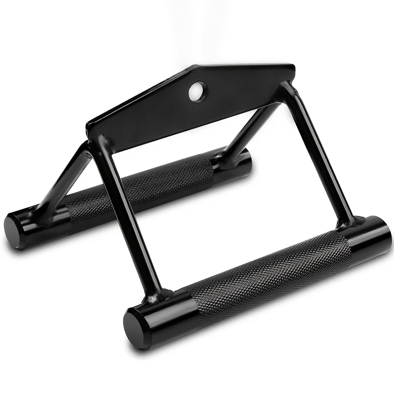 Double D Row Handle Cable Attachment Stainless Steel V Bar Non-Slip Grip for Home Gym Cable Machine LAT Pulldown & Back Training