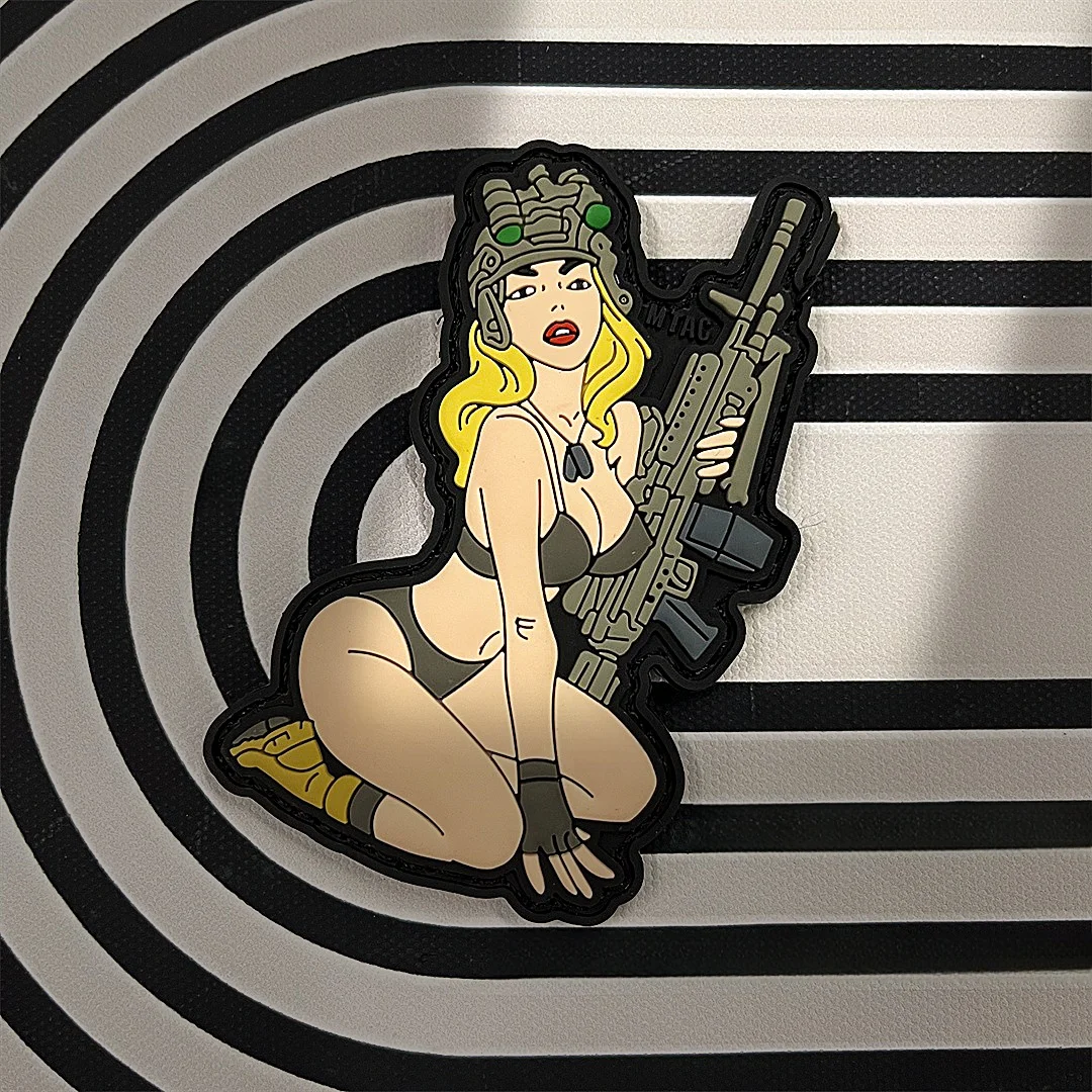 رقع تكتيكية من كلوريد البولي فينيل وحلقة ، جمال مثير من AK ، شارة معنويات ، ملصق ديكور حقيبة ظهر ، رقعة عسكرية #1