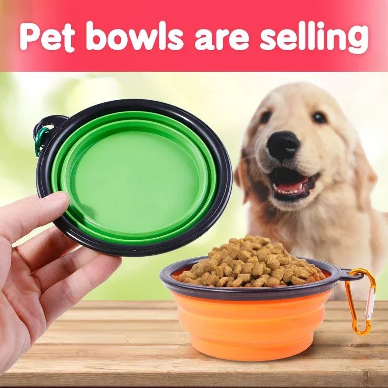 

TPE Folding Pet Bowl, Outdoor Portable Drinking Bowl, Dog Bowl, Cat, Accompanying Cup, Basin, Laptop