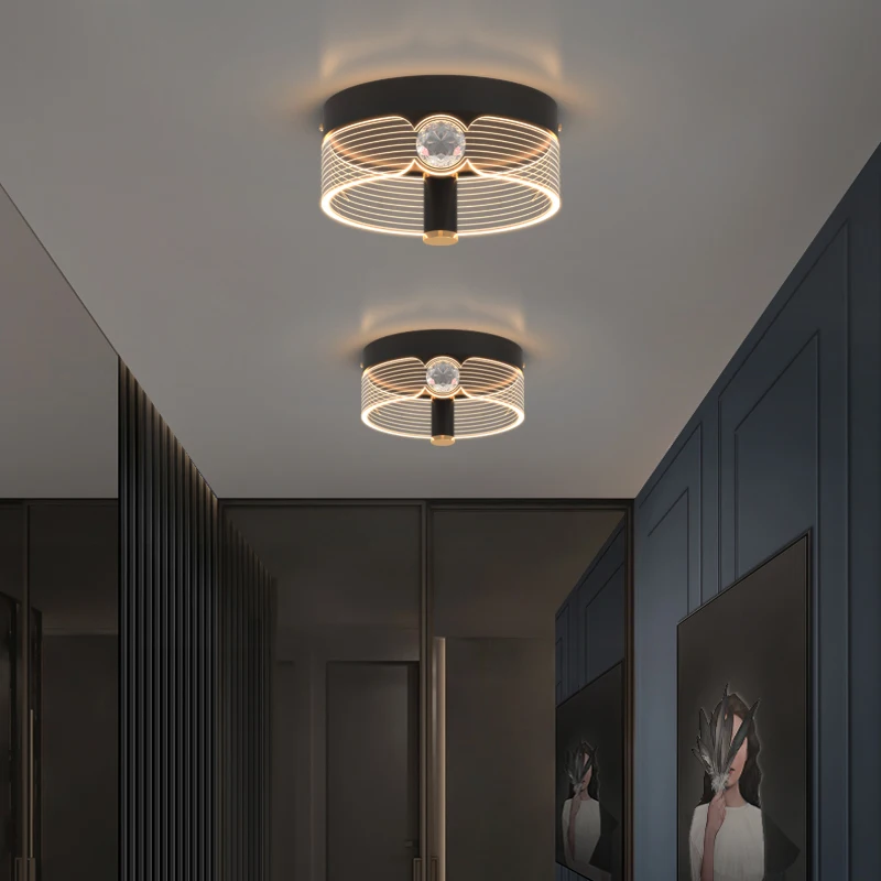 [Diamond Ring Light] Aisle Light Modern Simple and Light Luxury Nordic Creative Personality Corridor Balcony Ceiling Light