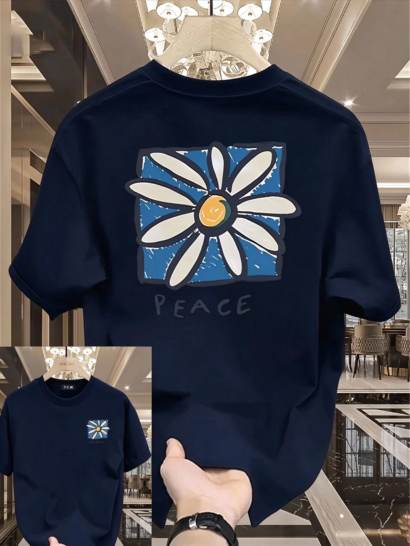 2026 Summer Men's Heavyweight Short-Sleeve T-Shirt Japanese & Korean Streetwear Style Full of Vintage Charm Women's T Shirt