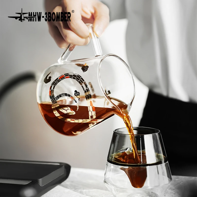

MHW-3BOMBER 500ml Coffee Server For Pour Over Coffee & Tea Glass Carafe Heat Resistant Glass Coffee Drip Pot Kitchen Accessories
