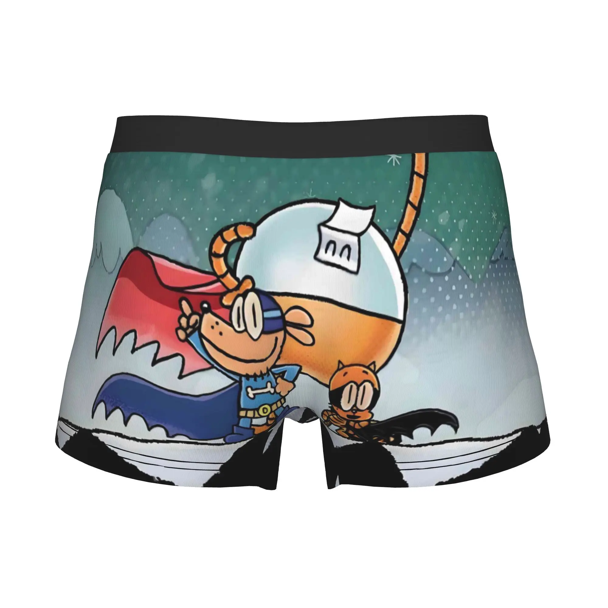 D-Dogman Cat Kid Underwear Male Printed Comic  Boxer Shorts Panties Briefs Soft Underpants