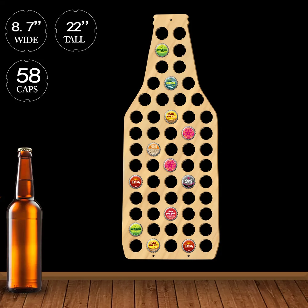 Wine Bottle Cap Display Map Beer Bottle Cap Map Unique Beer Bottle Shape Beer Cap Map Collection Pub Bar Decoration Accessories