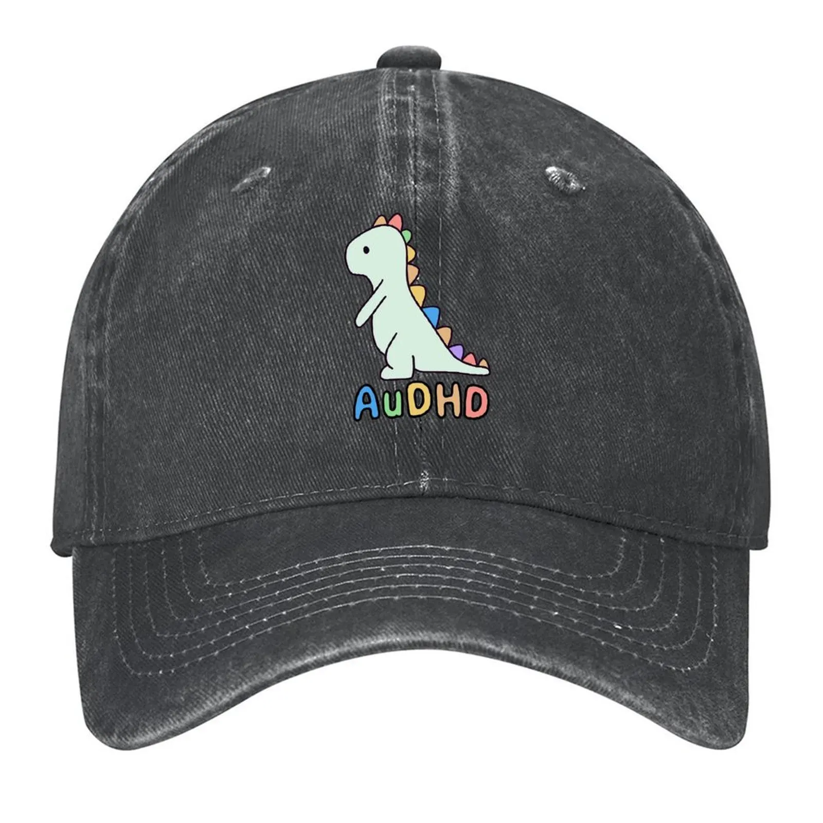 

Cute AuDHD dinosaur(ADHD and autism) Baseball Cap sun hat custom Hat Hood Unique hats For Girls Men's