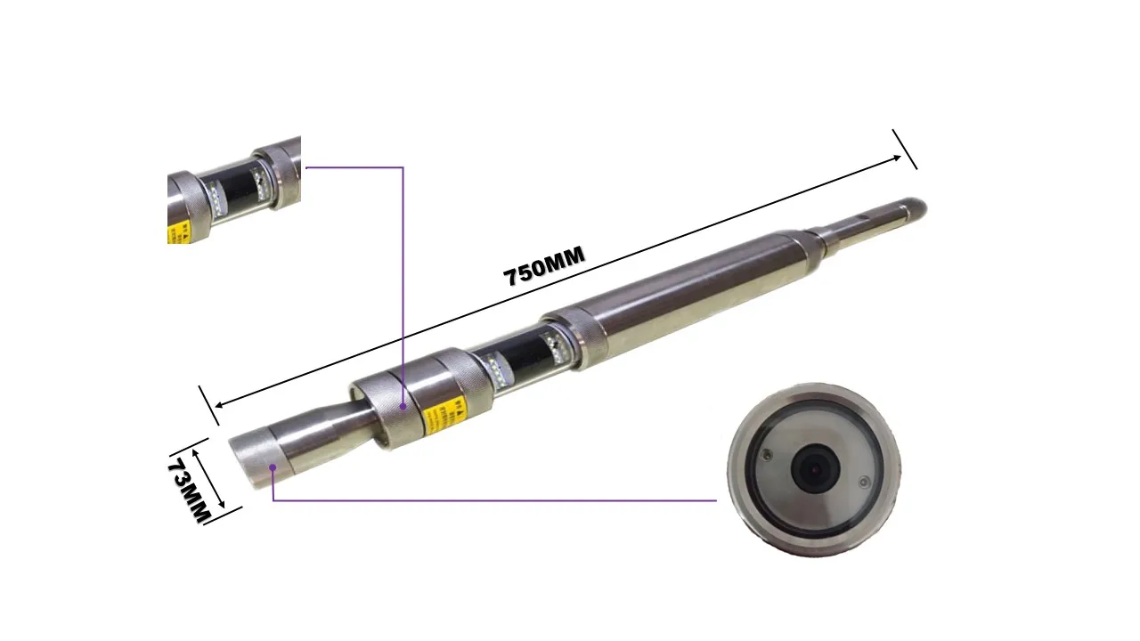400m Electric Well Camera for Pipe  Inspection With Underground Imaging 73mm Dual Cameras Standard Model Camera