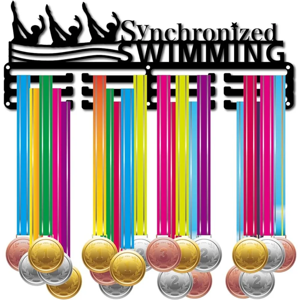 Synchronized Swimming Medal Holder Sport Medals Display Wall Mount Hanger Decor Stainless Steel Hanging Award for Home Badge