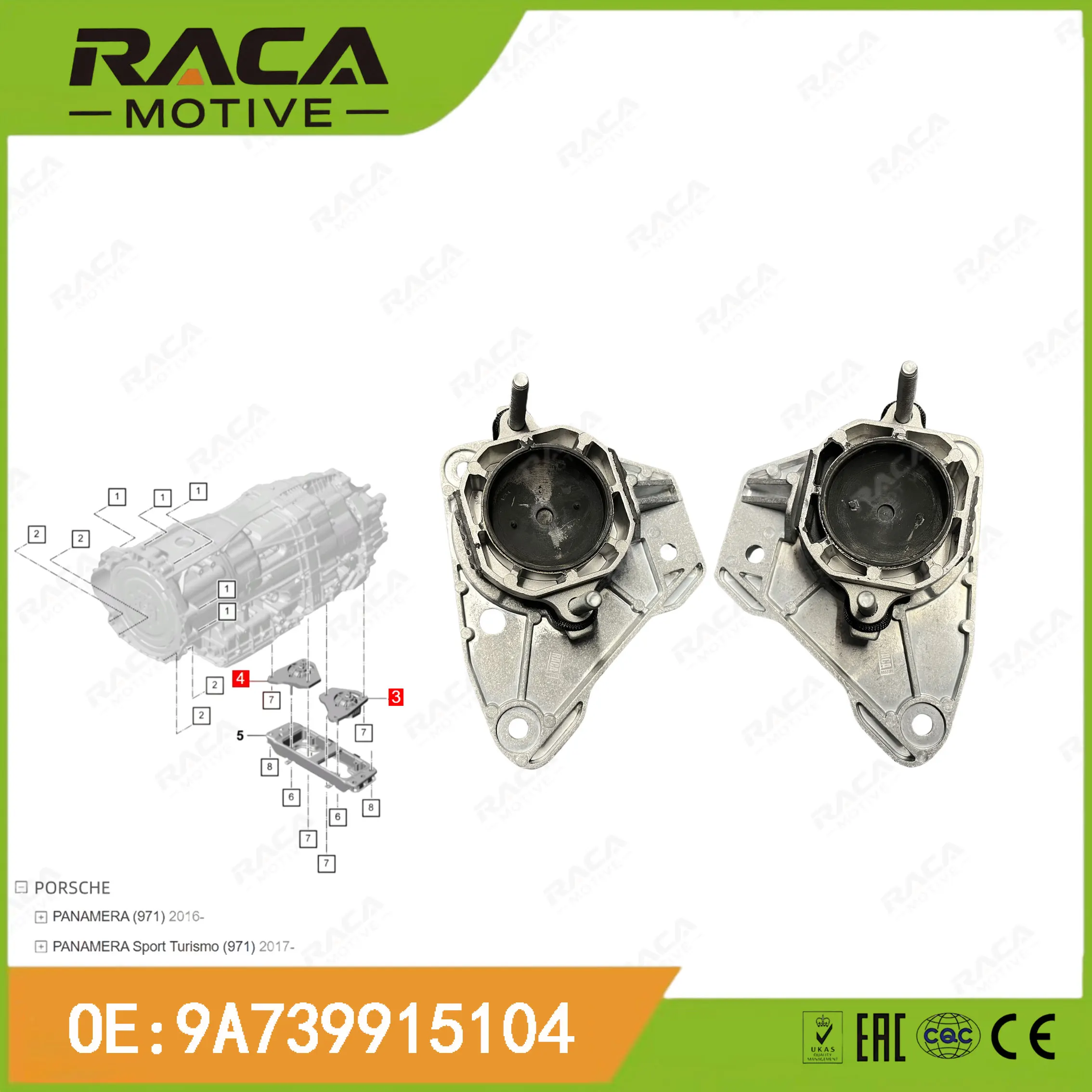 

Опоры двигателя и трансмиссии для Porsche Panamera (971) 2016-2024 2.9t 3.0t 4.0t GTS Turbo S E-Hybrid 9A739915104 9A739915204