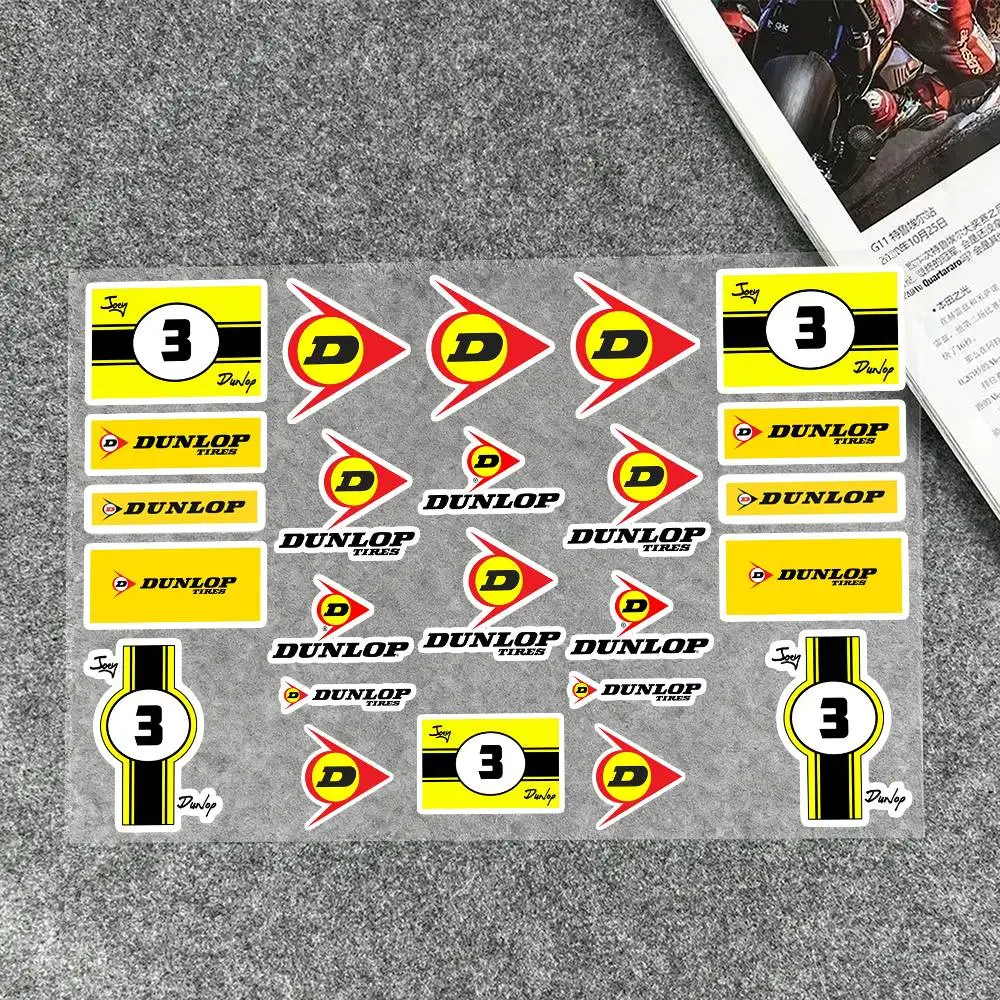 Pegatinas D-DUNLOP-s para Moto, Adhesivos para Carrocería, Parachoques, Ventanas, Motocicleta, Laptop, Paredes, Vinilo Decorativo, Accesorios para Tuning de Autos