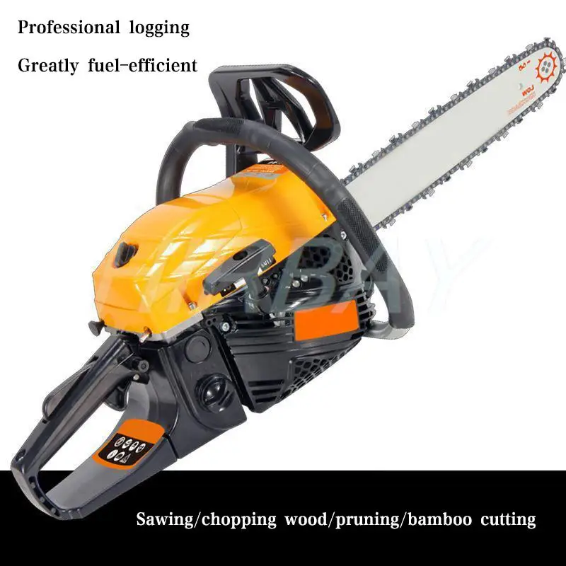 Gasoline Chainsaw 2.2KW High-power Chainsaw Petrol Chainsaw Wood Cutting Household Hand Tools Fuel-saving Cutting Machine