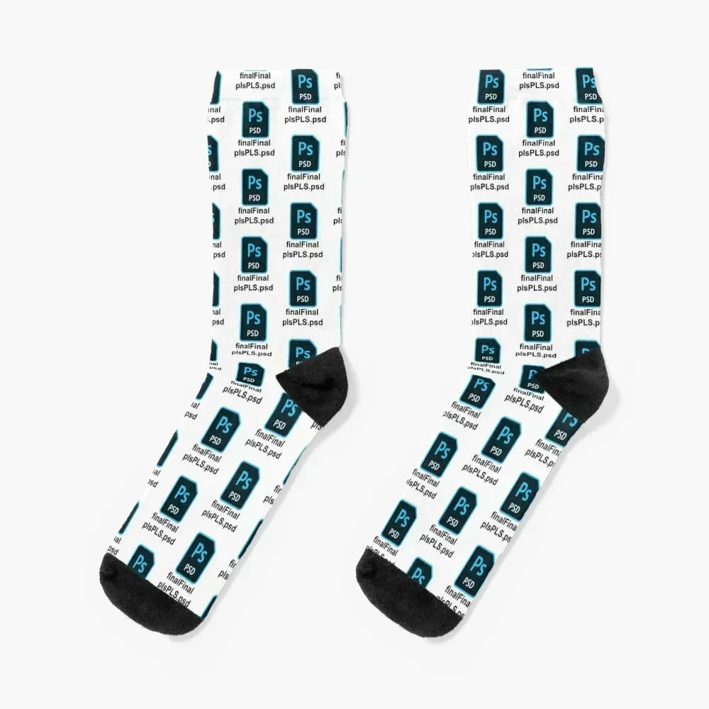 

Photoshop file sticker Socks new year heated hiphop christmass gift Socks Women's Men's