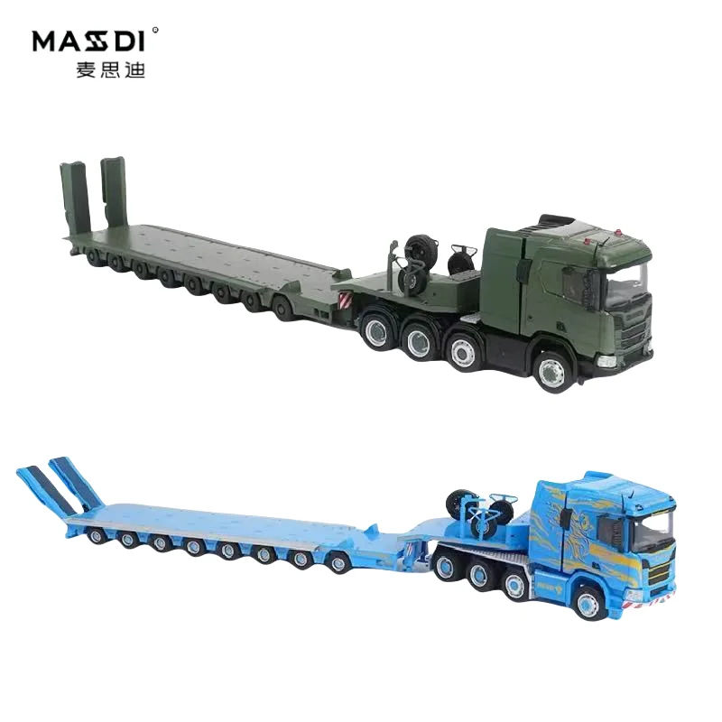 MASDI 1:64 Scania trailer head container pallet die-cast simulation alloy car model collection ornament, adult decoration.
