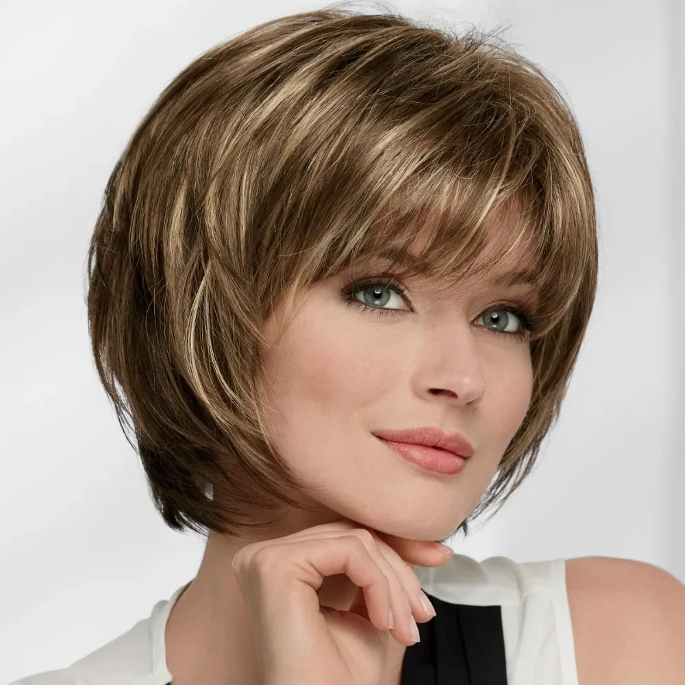 

Camryn Wig Edgy Bob Wig with Flattering Fringe and Razor-Cut Layers