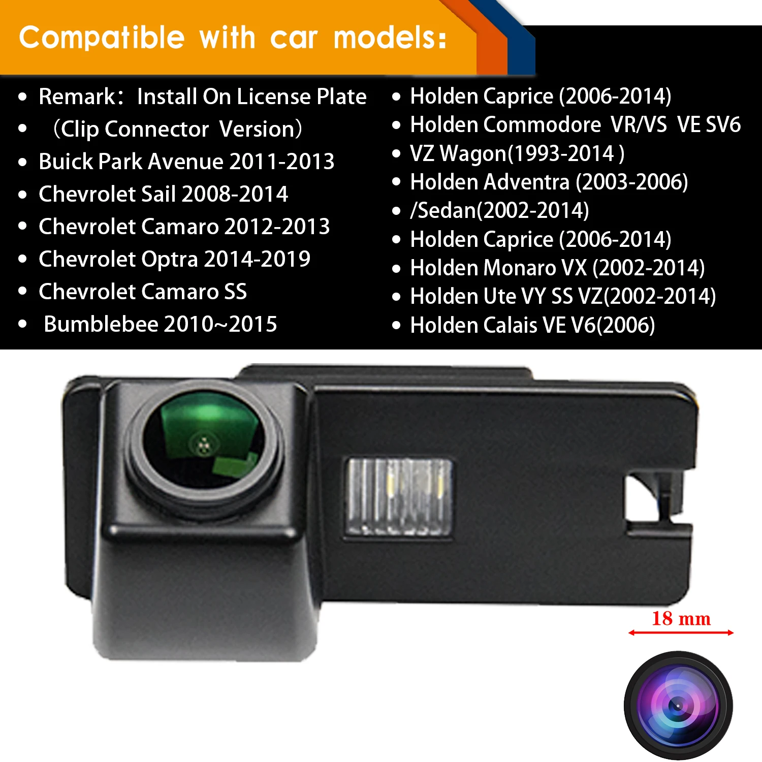 HD 1280*720P Rear View Camera for FIAT 500/ C ABARTH CANBUS 2009-2015, License Plate Light Camera Night Vision Waterproof Camera