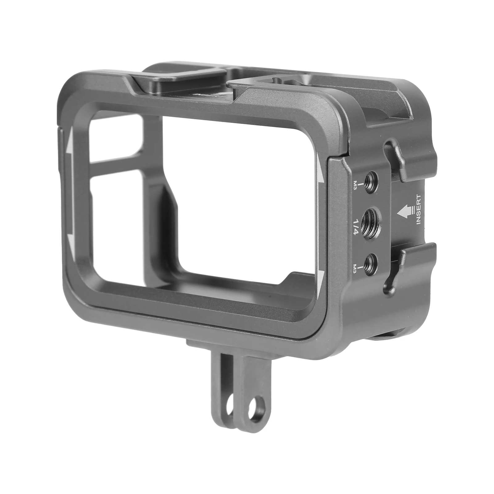 Camera Protective Housing Shell Case for DJI OSMO Action 1 Camera Aluminium Alloy Protective Cage with Cold Shoe Mount