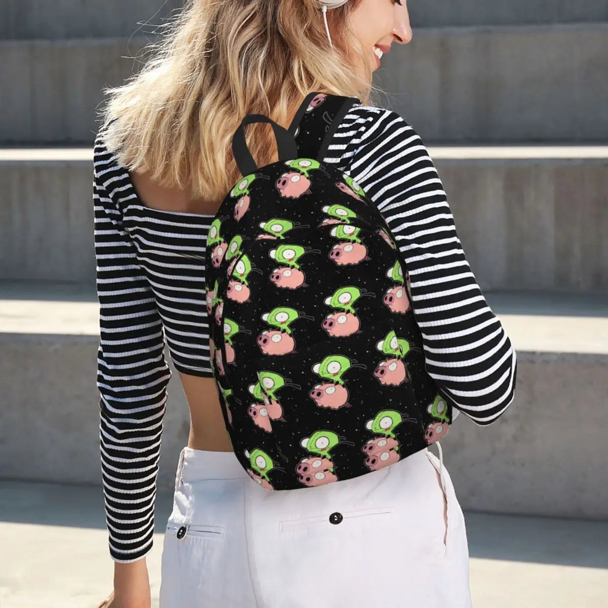Invader Zim Art Backpack Hot Sale Daypack Large Capacity Children BookBag School Bag Shoulder Bags for Men Women