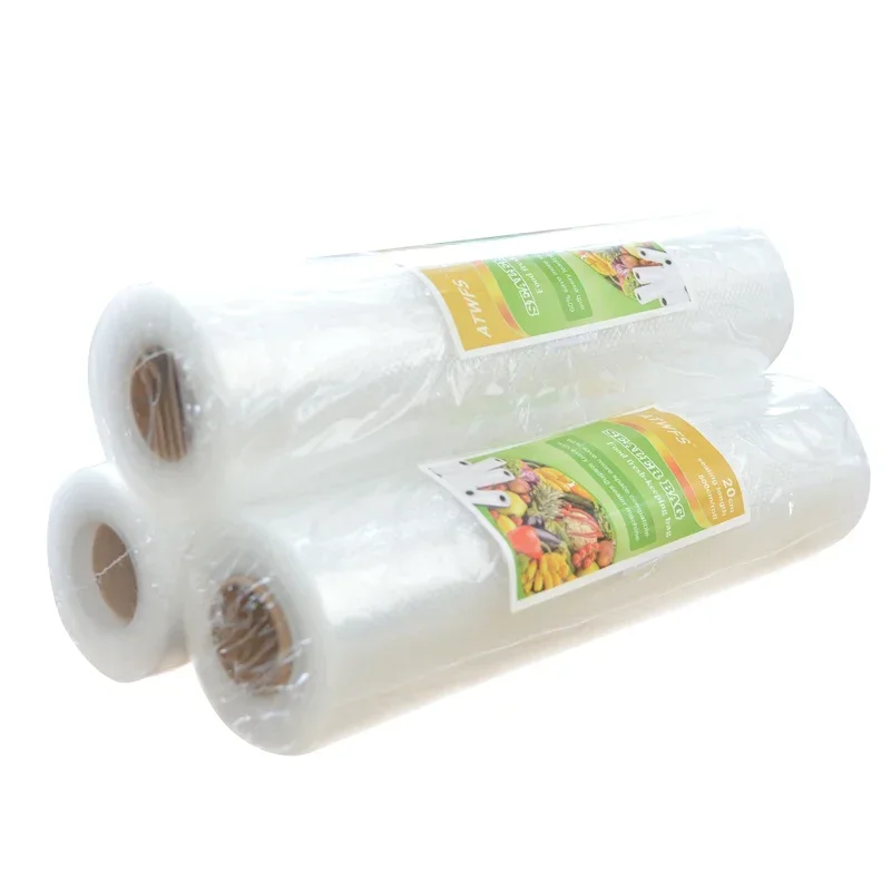 ATWFS Hot Sale 20cm x 500cm 1 Roll Vacuum Food Bag for Kitchen Vacuum Storage Bags Packing Film Keep Fresh