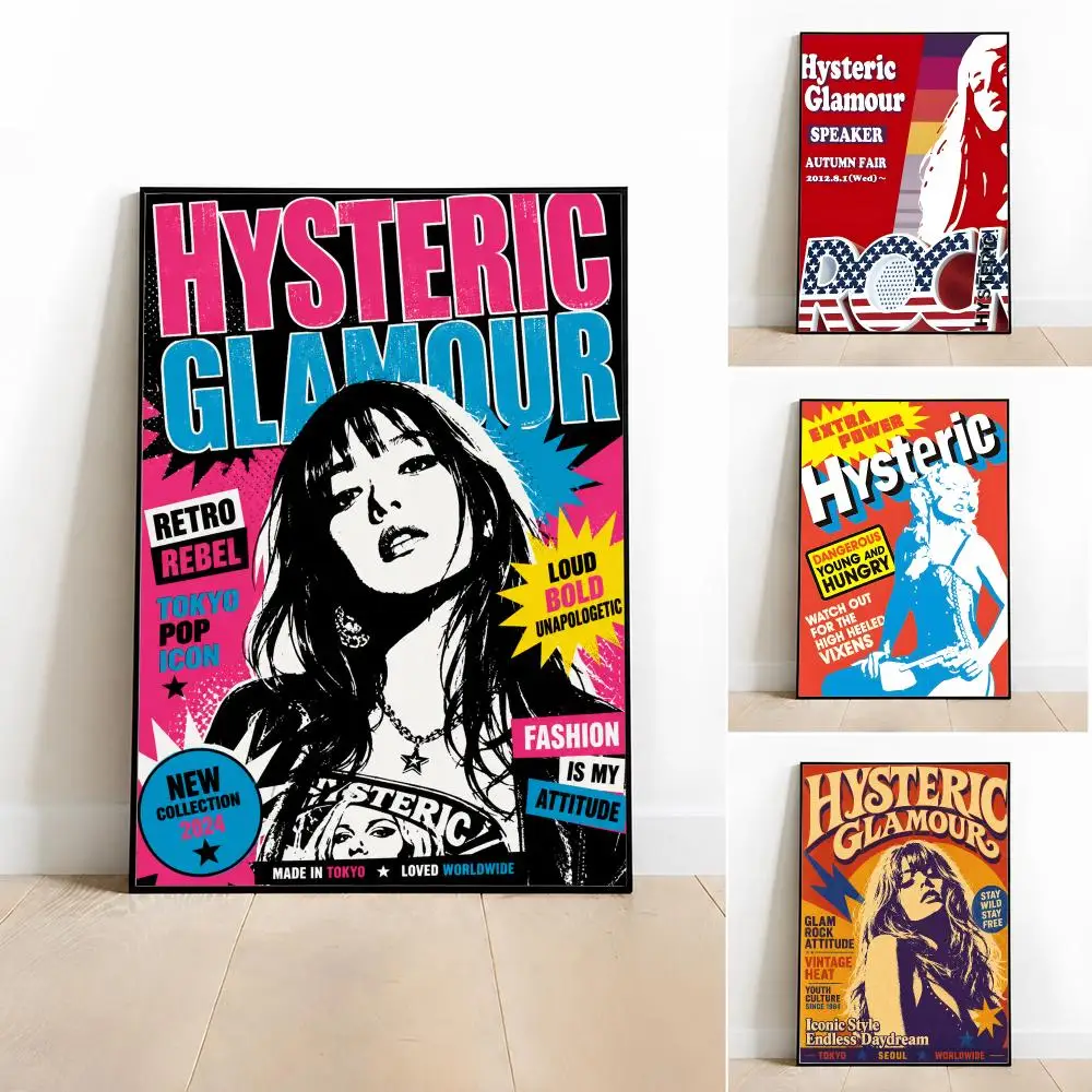 Brand Hysteric Glamour Poster Poster Room Wall Art Decor Waterproof Stickers For Home Bar Bedroom Decoration