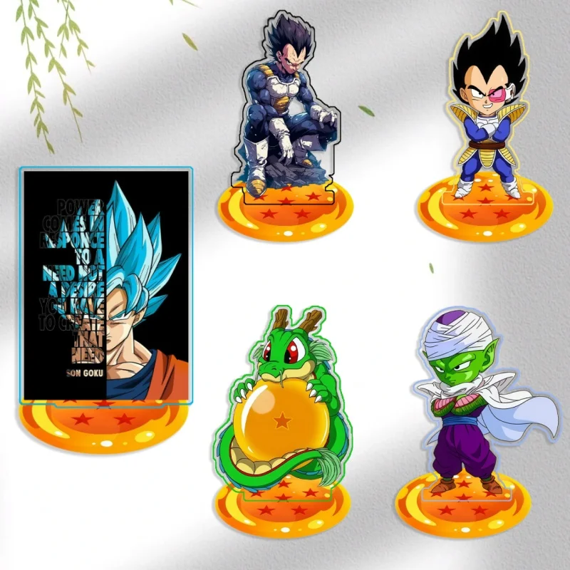 

15cm Standing Sign for Dragon Ball Super Saiyan Blue Son Goku Acrylic SelfMade Cartoon Anime Desktop Decoration Toy Fans Gift