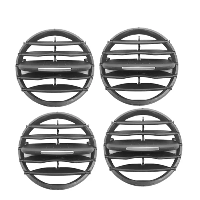 4Pcs Car Dashboard Middle A/C Air Outlet Grille 5ND858069 For VW Tiguan 2010-2017 Round Air Outlet Grille-X67A