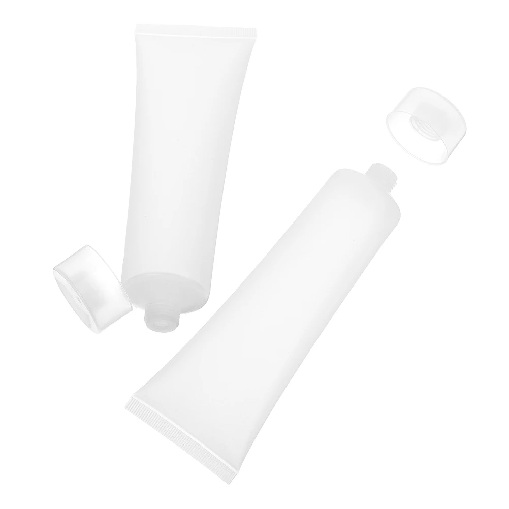 

2Pcs Travel Bottles Portable Empty Lotion Containers Toiletry Sample Small Plastic Refillable Cream Bottles