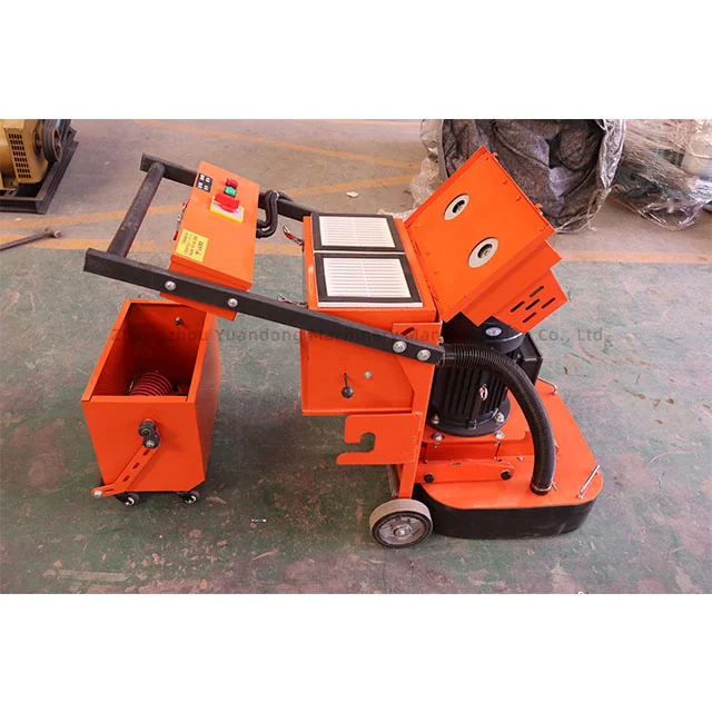 Handheld Floor Grinder With 4 Heads Grinding Discs Concrete Surface Grinding Machine Dust Free