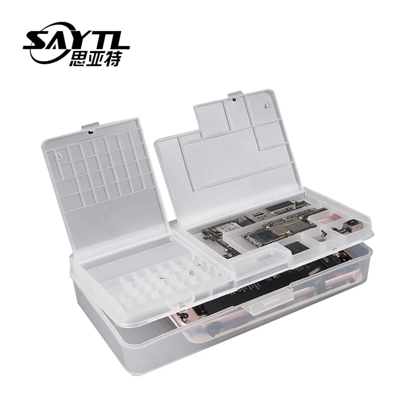 กล่องเก็บโทรศัพท์มือถือซ่อมเครื่องมือกล่องสำหรับ iPhone เมนบอร์ด Component Storage Outillage DIY