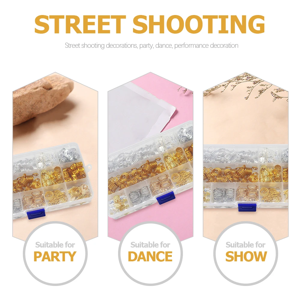 

1 set Dreadlocks Hair Accessories Braids Rings Zinc Alloy Beads Cuffs Charms Jewelry for Braiding Styles Create Braid Variations