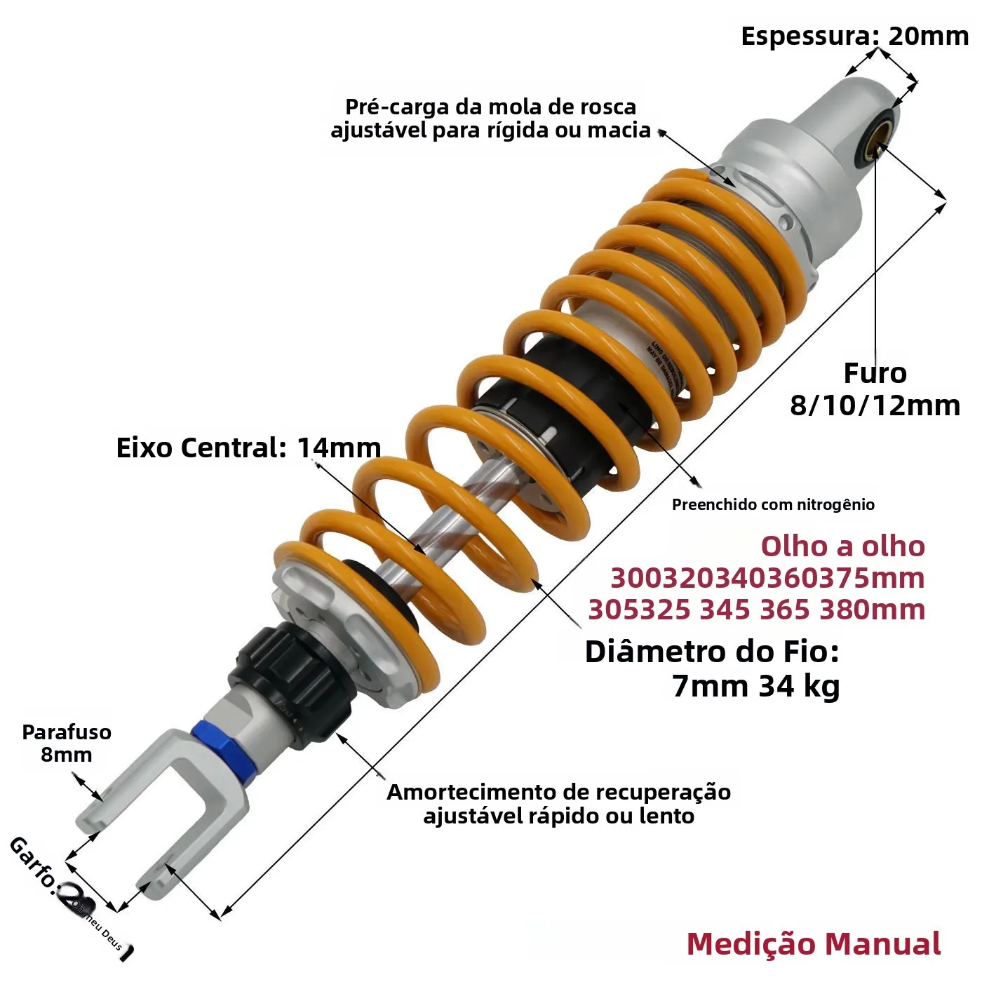 fourche-20mm-1-piece-jaune-300mm-320mm-340mm-360mm-375mm-305mm-325mm-345mm-365mm-380mm-310mm-330mm-350mm-370mm-385mm-315mm-335mm-355mm-375mm-390mm