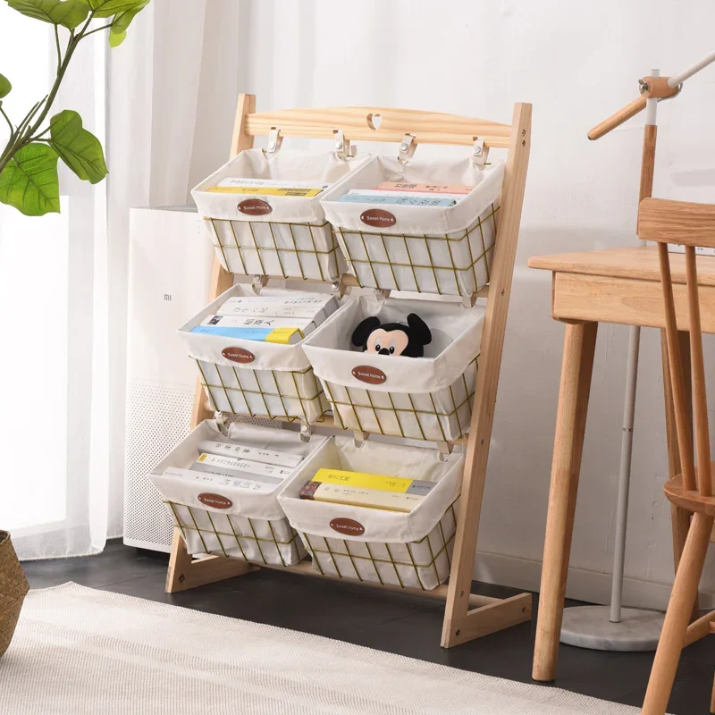 Living room floor to ceiling storage rack, multi-layer toy storage rack, bedroom bedside miscellaneous hanging basket