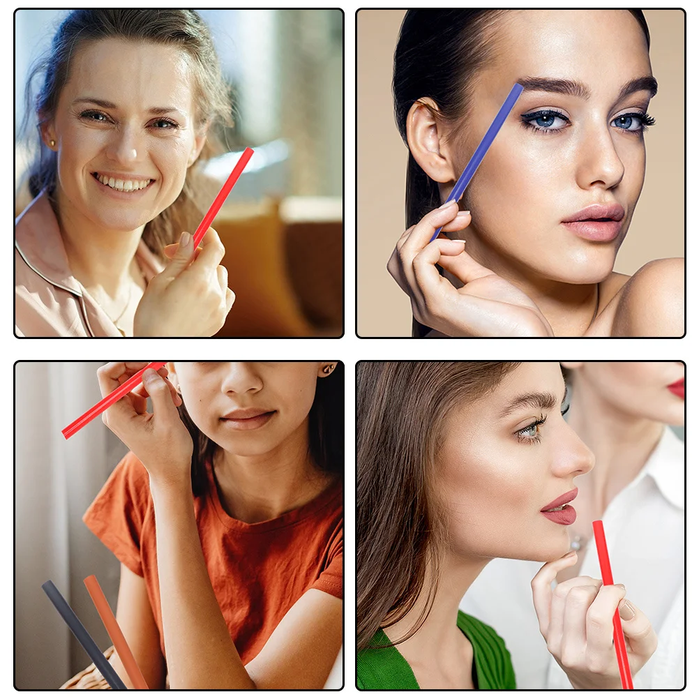 

8Pcs Eyebrow Pen Wood Material Waterproof Sweatproof Easy Apply Natural Color Smooth Texture Lip Line Pencil Salon Makeup