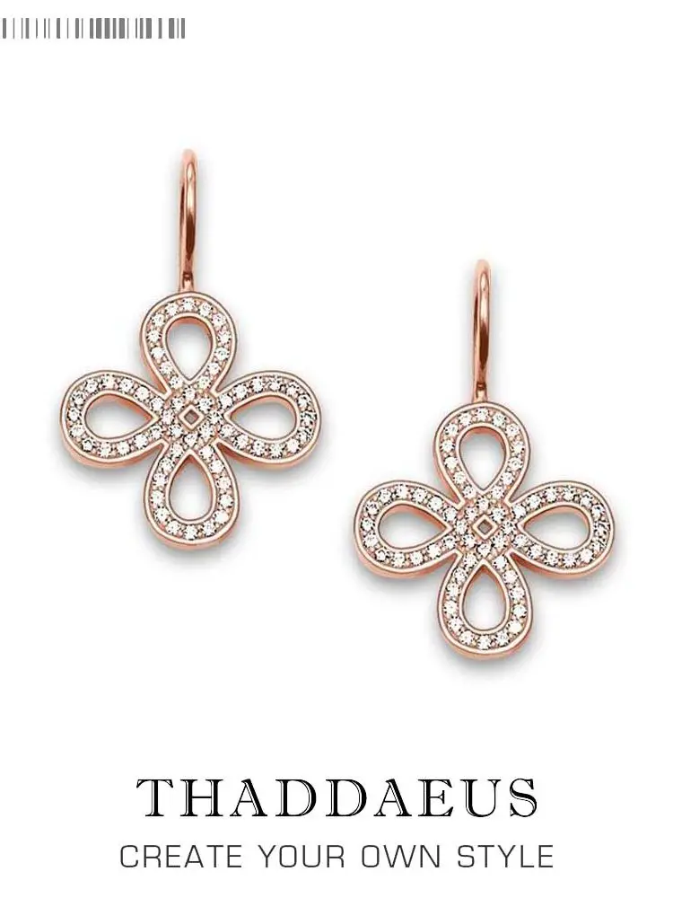 Węzeł ucha spadek kolczyki lato Brand New styl europejski dobra biżuteria miłosna dla kobiet prezent w 925 Sterling Silver — zdjęcie 2