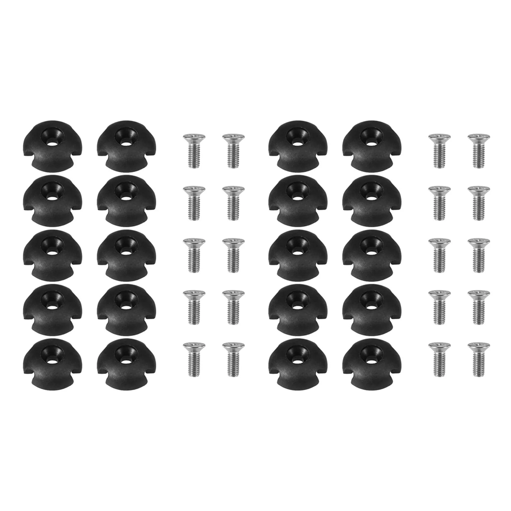 AU28-20Pcs Deck Line Guide Slotted Round Out Pull Rope Buckle Fitting Accessories For Kayak Canoe Boat