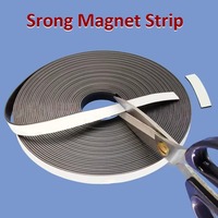 1M DIY Strong Flexible Magnet Strip Self Adhesive Magnetic Tape Rubber Magnet Tape Soft strip tape strong back glue 39.37inch