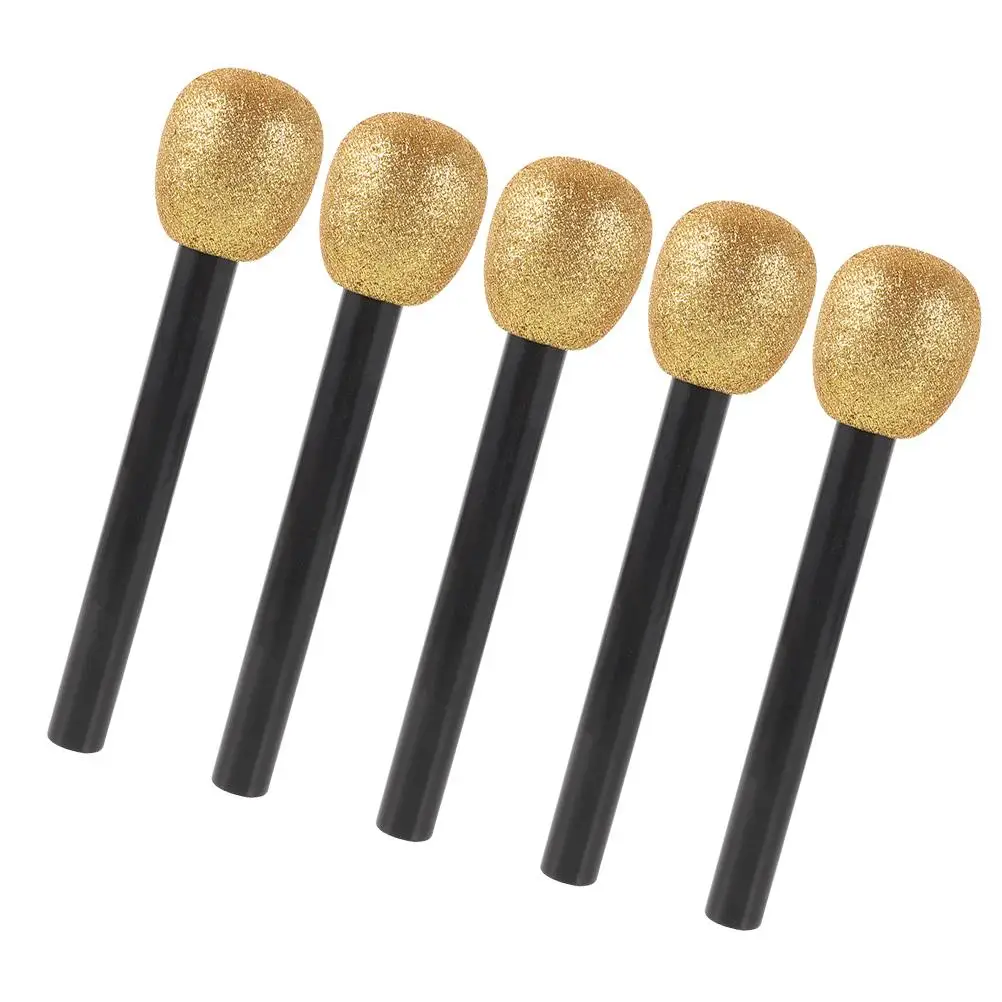 

5 Pcs Microphone Props Vintage Plastic Child Party Costume Fake Great for Halloween Stage Disco Favor Toy Pretend Play
